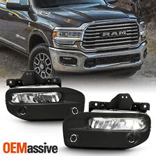 For 2019-2024 Ram 2500 3500 LED Chrome Fog Lights Pair w/Wiring Harness Switch picture