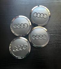 Set of 4 Wheel Center Hub Caps for Audi  Grey/Chrome  69mm 4L0 601 170 picture