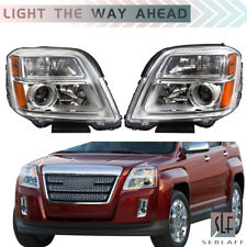 Left+Right Fit For 2010-2015 GMC Terrain SL/SLT/SLE Halogen Headlight Assembly picture