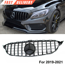 Black  Style Grill W/Star For Mercedes Benz C-Class W205 C300 C43 2019-2021 picture