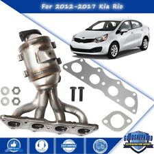 Catalytic Converter Exhaust Manifold W/Gaskets For 2012 2013-2017 Kia Rio 1.6L picture