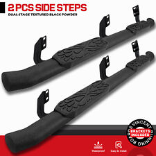 FOR 05-24 NISSAN Frontier Crew Cab Side Step Curved Running Board Nerf Bar BLK picture