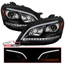 Black Projector Headlights Fits 2006-2008 Mercedes W164 ML350 ML500 LED Strip picture