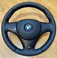 OEM BMW M sports steering wheel E90 E91 E92 E93 M3 E82 E81 E87 E88 BLACK STITCH picture