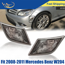 Fits 2008 09-2011 Mercedes Benz W204 C300/C350/C63 Pair Clear Side Marker Lights picture