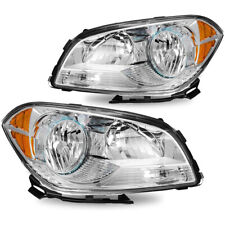 For 2008-2012 Chevy Malibu Chrome Headlights Assembly Headlamps Pair LH+RH picture