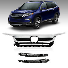 Front Upper Grille Grill Fit For 2019 2020 2021 Honda Pilot With Molding Trim picture