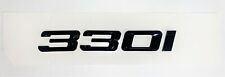 BLACK 330I FIT BMW 330 REAR TRUNK NAMEPLATE EMBLEM BADGE NUMBERS DECAL NAME picture