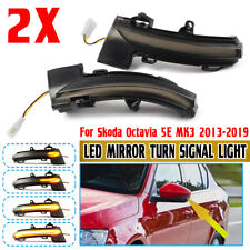 LED Dynamic Turn Signal Mirror Blinker Light For Skoda Octavia Mk3 5E 2013-2019 picture