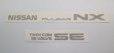 New 1987-1990 Pulsar NX Twin Cam 16 Valve SE Rear Badge Decal Set N13 SE XE EXA picture