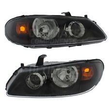 Headlights Fits Nissan Almera N16 Hatchback 2003-2006 Black Inner Headlamps Pair picture