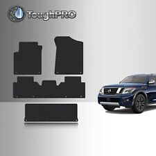 ToughPRO Floor Mats + 3rd Row Black For Nissan Armada All Weather 2017-2024 picture