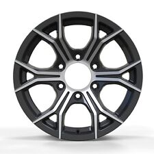 1PCS 16X6 6X5.5 Aluminum Trailer Wheel CW617 Black Machined Face Wheels picture