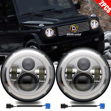 7''Inch LED Headlights DRL Turn Signal For Mercedes Benz G500 G55 AMG 2002-2006 picture