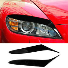 For Mazda RX-8 2004-2008 Front Headlight Eyelids Eyebrow Panel Cover Piano Black picture