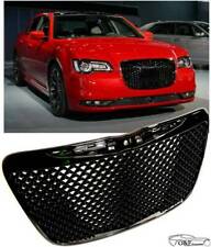 For 2011 2014 Chrysler 300 300C Grill Mesh Luxury Gloss Black Honeycomb Grille picture