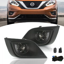For 2015-2018 Nissan Murano Fog Lights Lamps Pair Clear Lens w/Switch/Harness picture