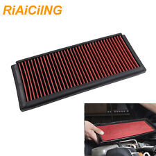 For Golf Passat GTI Red High Flow Air Filter Panel Washable Reusable Replacemet picture