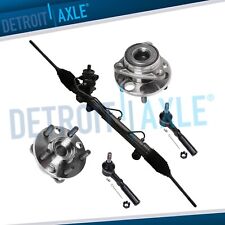 5pc Steering Rack & Pinion + Wheel Hub +Outer Tie Rod for 95-05 Cavalier Sunfire picture