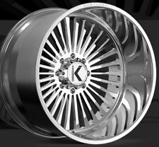 SET of 4 NEW 24x14 KG1 Vegas Forged KF051 Polished Wheels 6x5.5 6x139.7 Chevy picture