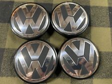 Set Of 4 VW VOLKSWAGEN BEETLE JETTA GOLF GTI GENUINE OEM CENTER CAPS 3B7 601 171 picture