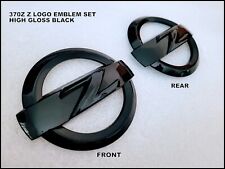 2x High Gloss Black 370z 370 Z Logo Emblem Badge Front + Rear Set picture