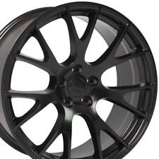 20 inch Satin Black 2528 Wheel Fits Dodge Chrysler Challenger Hellcat Style picture