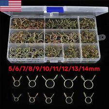 250 Pcs Fuel Line Hose Tubing Spring Clips Clamps Assortment Kit for Motorcycle picture