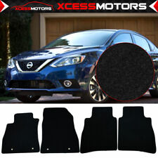 Fits 13-19 Nissan Sentra 4PCS Nylon Black Front Rear Floor Mats Carpets picture