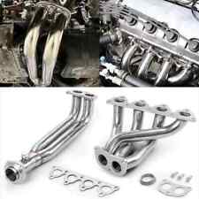 FOR 88-00 HONDA CIVIC CRX DEL SOL D- SERIES l4 STAINLESS HEADER EXHAUST picture