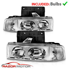95-05 For Chevy Astro/Safari Crystal Clear Headlights Lamps New picture