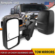 Pair Power Heated Tow Mirrors For 2007-2013 Silverado Sierra 1500 2500HD 3500HD picture