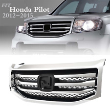 For 2012-2015 Honda Pilot Front Bumper Grille W/ silver Molding Surround Trim 14 picture