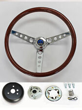 1968 1969 Charger Dart Coronet High Gloss Finish Wood Chrome Steering Wheel 15