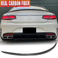 REAL CARBON Rear Trunk Spoiler Wing for Benz S-Class C217 S63 S65 AMG Coupe 14+ picture