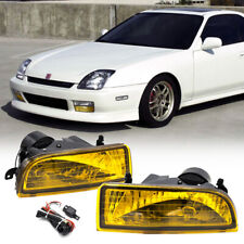 For 1997-2001 Honda Prelude Yellow Lens Bumper Fog Lights Driving Lamps w/wiring picture