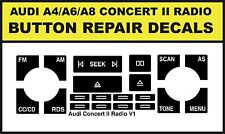 AUDI CONCERT RADIO STEREO BUTTON REPAIR DECAL KIT A4 A6 A8 TT picture