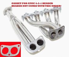 Civic Crx Accord Del Sol 4-2-1 2-Hole Header Exhaust manifold Gasket EX LX HX Si picture