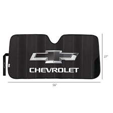 Chevy Universal Fit Accordion Auto Sunshade, Black, 58” x 27.5”, 1 Piece picture