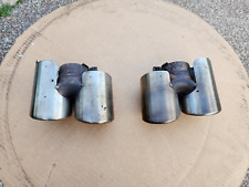 PORSCHE 911-997 OEM GENUINE LEFT & RIGHT STAINLESS EXHAUST STEEL PIPE TIP SET picture