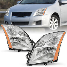 For Nissan Sentra 2007 2008 2009 Chrome Halogen Headlights Assembly Lamps Pairs picture