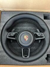Porsche Leather Steering Wheel 911 991 Carrera 718 Cayman Boxster Cayenne Macan picture