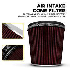 6inch 152mm High Red Flow Inlet Cold Air Cone Intake Replacement Dry Air Filter picture