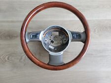 2004 2005 2006 2007 AUDI A8 S8 QUATTRO WOOD STEERING WHEEL 3 SPOKE LEATHER OEM picture