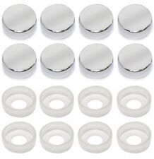 8pcs CHROME SCREW CAP / BOLT CAPS COVERS for Car Truck License Plate Frame picture