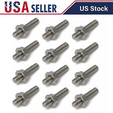12x Stainless Steel Exhaust Header Stud Complete Screw Nut For LS LSX Truck J6Z1 picture