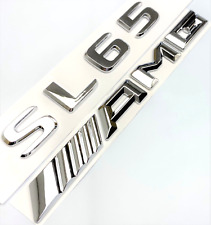#2 CHROME SL65+AMG FIT MERCEDES SL65 REAR TRUNK EMBLEM BADGE NAMEPLATE DECAL picture