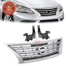 Front Bumper Insert Chrome Grille Trim Assembly Fit For 2013-2015 Nissan Sentra picture