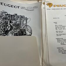 VINTAGE Rare Peugeot 1979 Press Release Folder W Photographs Spec Sheets Wow picture