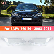 Pair Headlight Lens Shell Cover For BMW 5 series E60 E61 525i 530i 535i 550i picture